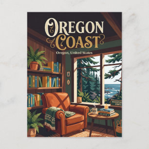 Carte Postale Le Café Whispering Pines Oregon
