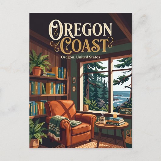 Carte Postale Le Café Whispering Pines Oregon (Devant)