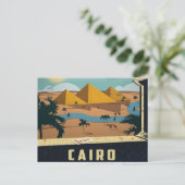 Carte Postale Le Caire Égypte ancienne Pyramides Voyage rétro vi (Debout devant)