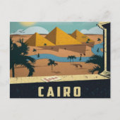 Carte Postale Le Caire Égypte ancienne Pyramides Voyage rétro vi (Devant)