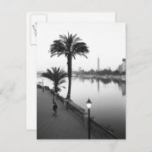 Carte Postale Le Caire Egypte, le long du Nil (Devant / Derrière)