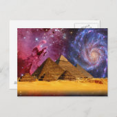 Carte Postale Le Caire Egypte Pyramides Galaxie (Devant / Derrière)