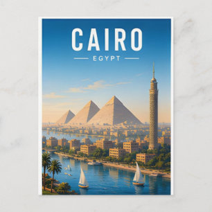 Carte Postale Le Caire Égypte Ville Ancienne Voyage