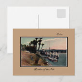 Carte Postale Le Caire vintage Egypte Frontières du Nil (Devant / Derrière)