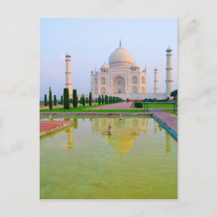 Carte Postale Le calme paisible Monde célèbre Taj Mahal à
