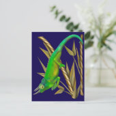 Carte Postale Le caméléon de Jackson traînant dans le bambou (Debout devant)