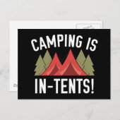 Carte Postale Le Camping Est Dans Les Tentes ! (Devant / Derrière)