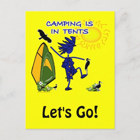 Carte Postale Le Camping Est (Intense) Dans Les Tentes (Devant)