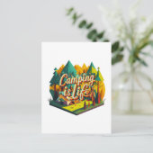 Carte Postale Le camping est la vie (Debout devant)