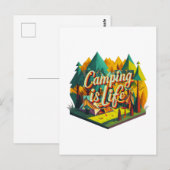 Carte Postale Le camping est la vie (Devant / Derrière)