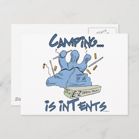 Carte Postale Le camping est l'intention (Devant / Derrière)