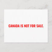 Carte Postale Le Canada n'est pas à vendre texte rouge blanc min (Devant)
