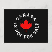 Carte Postale Le Canada n'est pas en vente texte rouge feuille d (Devant)