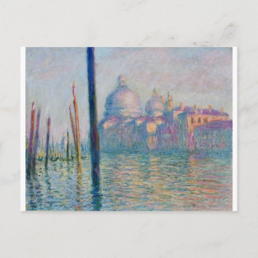 Carte Postale Le canal grand à Venise 01 par Claude Monet (Devant)
