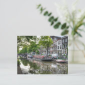 Carte Postale Le Canal tranquille d'Amsterdam (Debout devant)