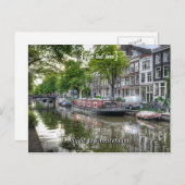 Carte Postale Le Canal tranquille d'Amsterdam (Devant / Derrière)