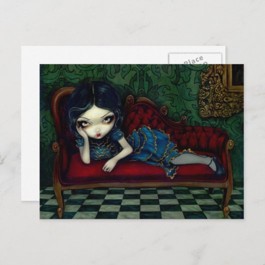 Carte postale "Le canapé écarlate" (Devant / Derrière)