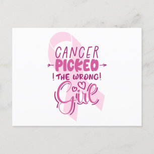 Carte Postale Le cancer a attrapé la mauvaise fille