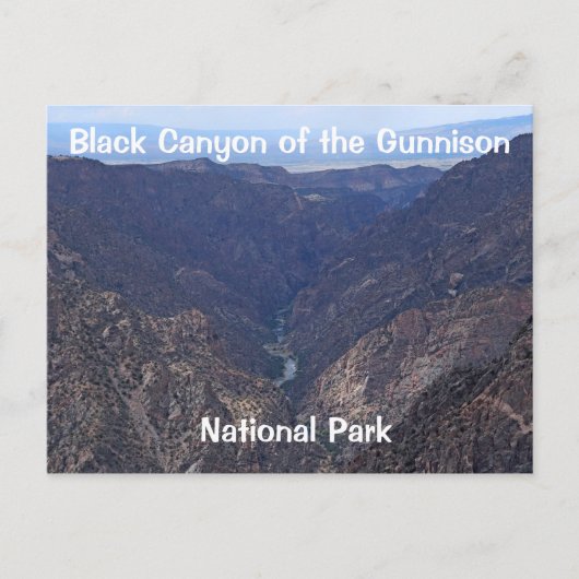 Carte Postale Le canyon noir du parc national Gunnison (Devant)