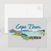 Carte Postale Le Cap, Afrique du Sud Célèbre ville (Devant / Derrière)