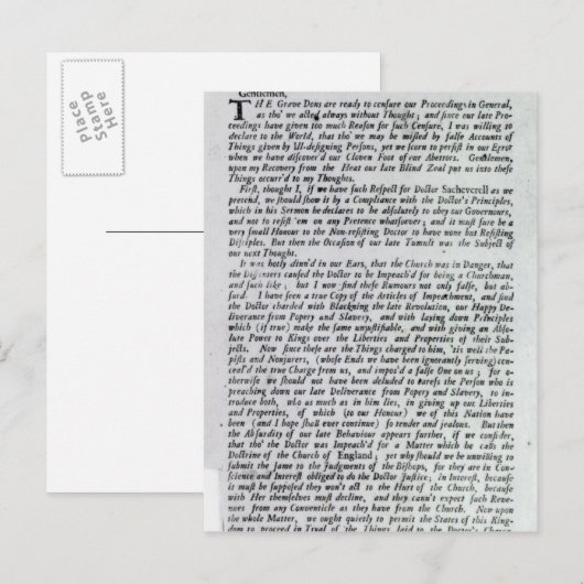 Carte Postale Le Capitaine de la Déclaration de Mobs (Devant / Derrière)