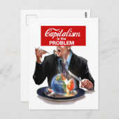 Carte Postale Le capitalisme est le problème (Devant / Derrière)