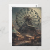 Carte Postale Le Carnaval dystopique abandonné par les hantés (Devant / Derrière)