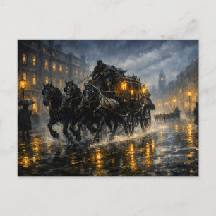 Carte Postale Le Carrosse Revenant — Lumière orageuse des damnés