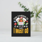 Carte Postale Le Casino appelle et je dois aller Gambler (Debout devant)
