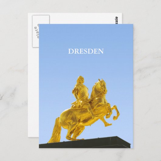 Carte Postale Le cavalier d'or (Devant / Derrière)