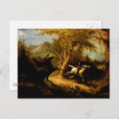 Carte Postale Le cavalier sans tête poursuivant Ichabod Crane (Devant / Derrière)