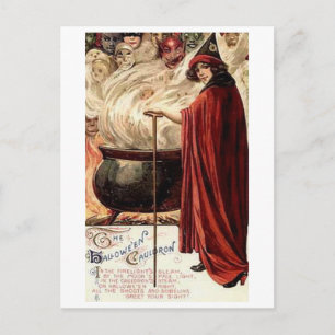 Carte Postale Le caveau d'Halloween