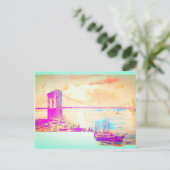 Carte Postale Le célèbre pont de Brooklyn (Debout devant)