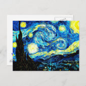 Carte Postale Le célèbre tableau de Van Gogh, Starry Night (Devant / Derrière)
