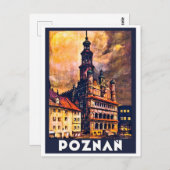 Carte Postale Le centre-ville de Poznan (Devant / Derrière)