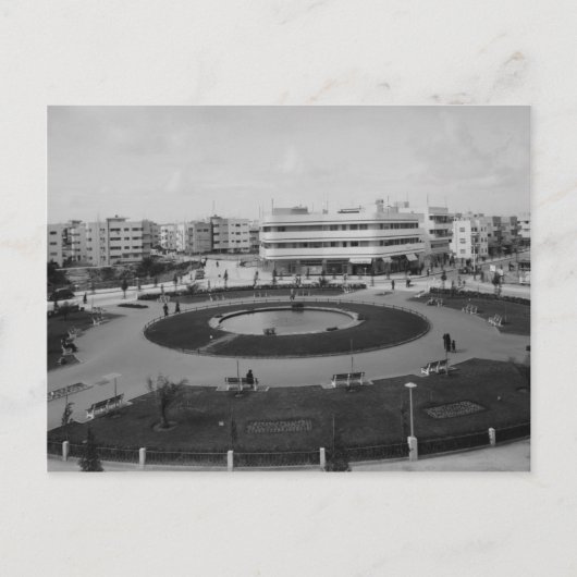 Carte Postale Le cercle de Dizengoff de Tel Aviv dans les années (Devant)