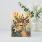 Carte Postale Le cerf dans une couronne (Debout devant)