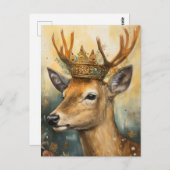 Carte Postale Le cerf dans une couronne (Devant / Derrière)