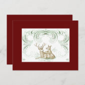 Carte Postale Le cerf de Noël "Cher Père Noël" (Devant / Derrière)