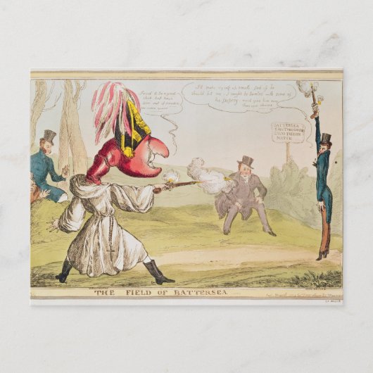 Carte Postale Le champ de Battersea, 1829 (Devant)