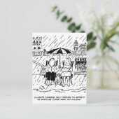 Carte Postale Le changement climatique affecte les vacances (Debout devant)