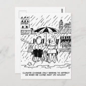 Carte Postale Le changement climatique affecte les vacances (Devant / Derrière)