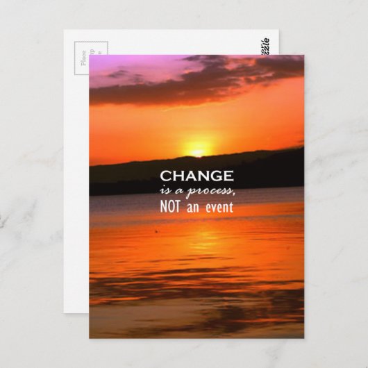 Carte Postale Le Changement Est Un Processus (Devant / Derrière)