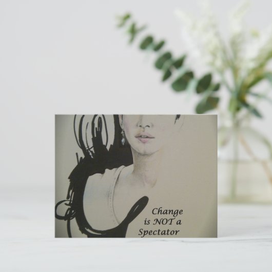 Carte Postale Le changement n'est pas un spectateur Sport Art Im (Debout devant)