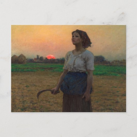 Carte Postale Le chant de l'arche par Jules Adolphe Breton (Devant)