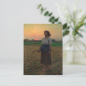 Carte Postale Le chant de l'arche par Jules Adolphe Breton (Debout devant)