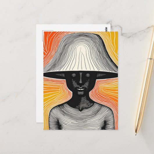 Carte Postale Le Chapeau Abat-Jour (Devant/Arrière en situation)