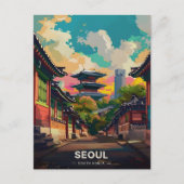 Carte Postale Le charme ancien de Séoul sous un ciel vif (Devant)