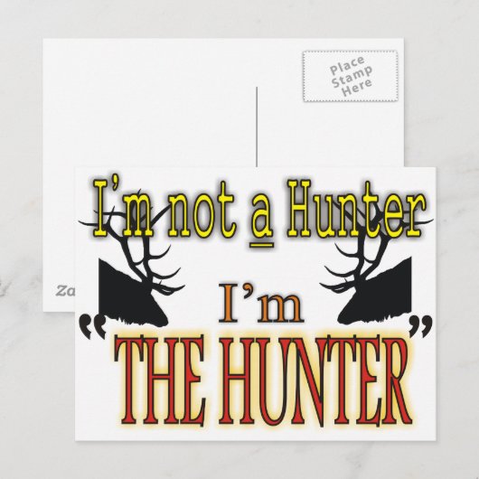 Carte Postale Le chasseur (Devant / Derrière)