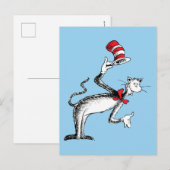 Carte Postale Le Chat Chapeauté S'incline (Devant / Derrière)